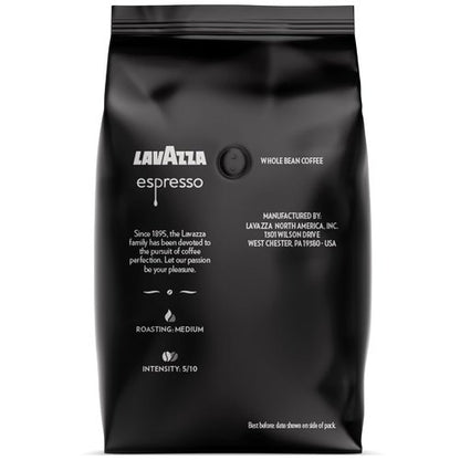 Lavazza Espresso Whole Bean Coffee - Medium Roast, 100% Arabica, 2.2 lb Bag (Pack of 2)