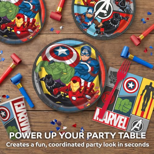 Avengers Birthday Party Plates Napkins Cups Set for Kids Celebration
