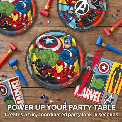 Avengers Birthday Party Plates Napkins Cups Set for Kids Celebration