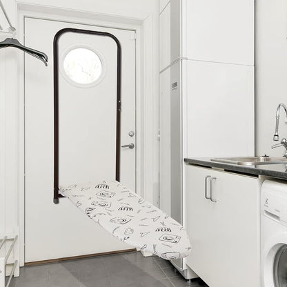 Seiritex Over The Door Ironing Board Cover - Heat Reflective 3-Layer Padding | 13 x 37 Inch, White
