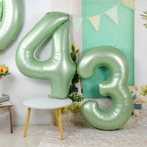 40 Inch Olive Green Number Balloons - Large 4 for Birthday Parties & Graduations | Festive Decorations