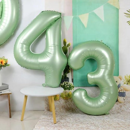 40 Inch Olive Green Number Balloons - Large 4 for Birthday Parties & Graduations | Festive Decorations