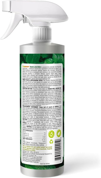 EcoVenger® Roach and Ant Killer - 16 oz | Kills on Contact | Peppermint Scent | Safe for Kids & Pets