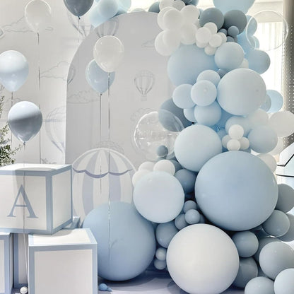 Voircoloria 12-Inch Dusty Blue Balloons - 66-Pack Slate Blue Latex for Weddings & Celebrations