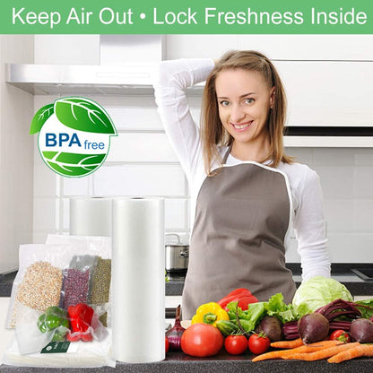 O2frepak Vacuum Sealer Bags - Heavy Duty BPA-Free Rolls, 8"x20" & 11"x20" | Perfect for Sous Vide Cooking
