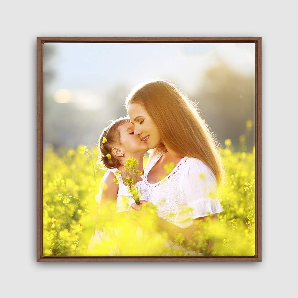wall26 Framed Canvas Wall Art - Custom Home Decor for Living Room & Bedroom | 24"x24", Natural Frame