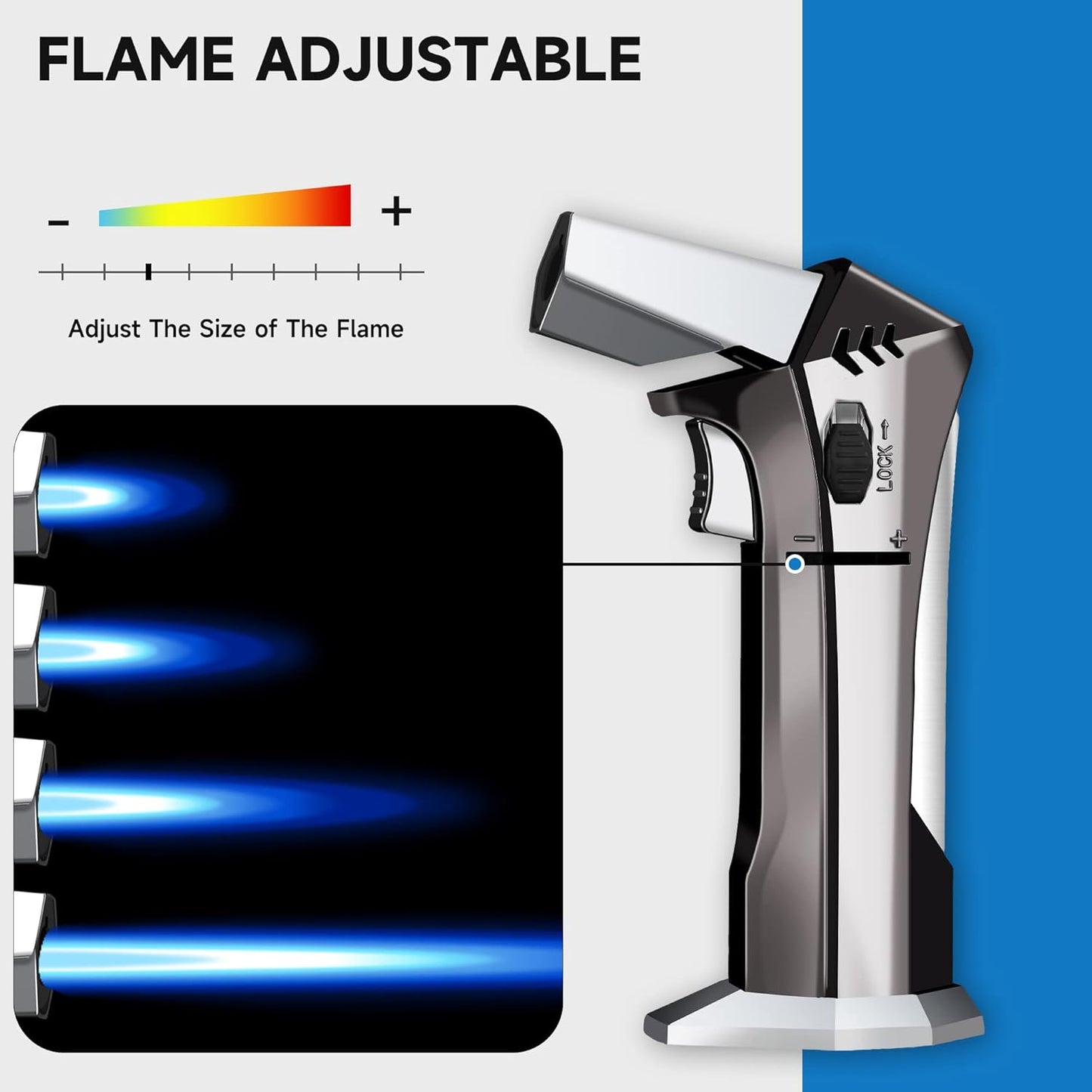 Skiennix Kitchen Torch - Adjustable Flame Culinary Torch for Perfect Cooking | Versatile & Easy to Use