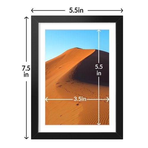 LaVie Home 5x7 Picture Frame Black Set of 10, Display 4x6 with Mat or 5 x 7 Without Mat Picture, Photo Frame Collage for Wall Gallery or Table Deco, Hanging or Tabletop Display