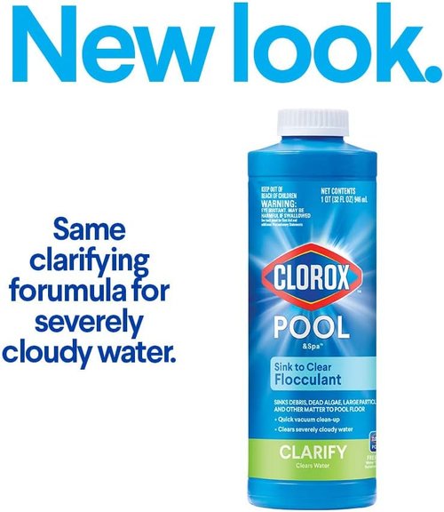 Clorox® Pool&Spa™ Pool Sink Flocculant - Clears Debris & Algae | 1 Quart (Pack of 1)