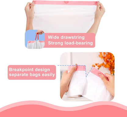Thickened 4 Gallon Drawstring Trash Bags by [Brand Name] - Durable & Stretchy for Kitchen, Office, Bathroom | 100 Count
