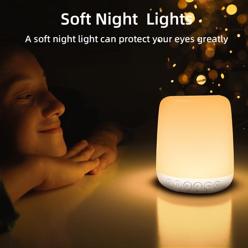 iMosleep Night Light LED Touch Night Dimmable with 20 Levels of Brightness 4 Timer Rechargeable Battery for Bedroom Baby Nursery Living Room Home for Kids and Adult Breastfeeding Sleep Aid White