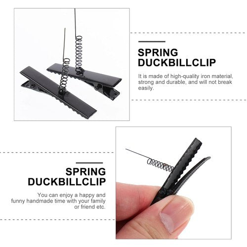 Abaodam Duck Bill Clips - 100pcs Spring Metal Hair Clips for DIY Crafts | Perfect for Easter & Halloween