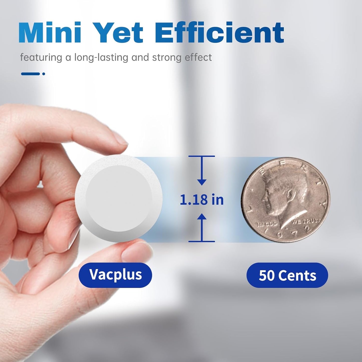 Vacplus Toilet Bowl Cleaner Tablets - 100 Pack | Automatic Bleach Tablets for Deodorizing & Tough Stain Removal