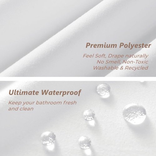 Felisa Waterproof Fabric Shower Curtain Liner with 6 Weighted Magnets,72 x 72 inch Hotel Quality & Soft Cloth Shower Curtain,Washable White Shower Curtain Liner for Bathroom