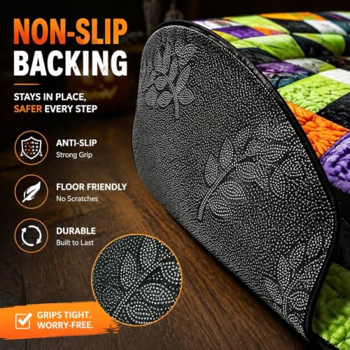 Halloween 3D Optical Illusion Round Rug - Bone Variation Vortex Floor Mat