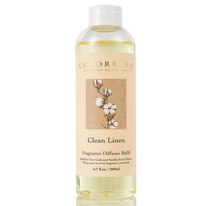 Cocorrína Reed Diffuser Refill - Clean Linen 6.7 oz. Scented Oil for Reed Diffuser Home Fragrance for Bedroom, Bathroom Home Decor