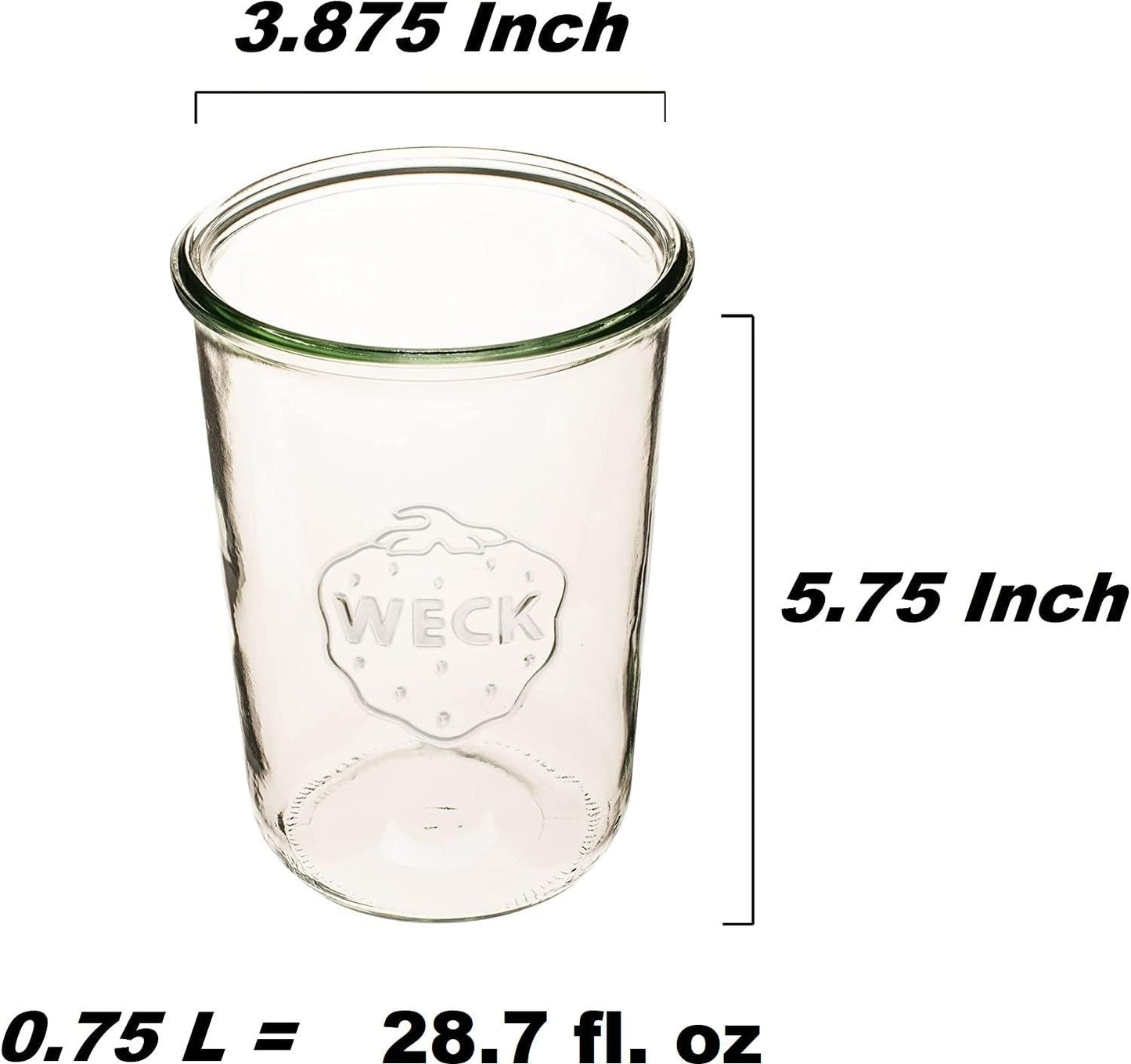 Weck 743 Mold Jar - Versatile Glass Storage Container for Preserving Food | 1.5L Capacity