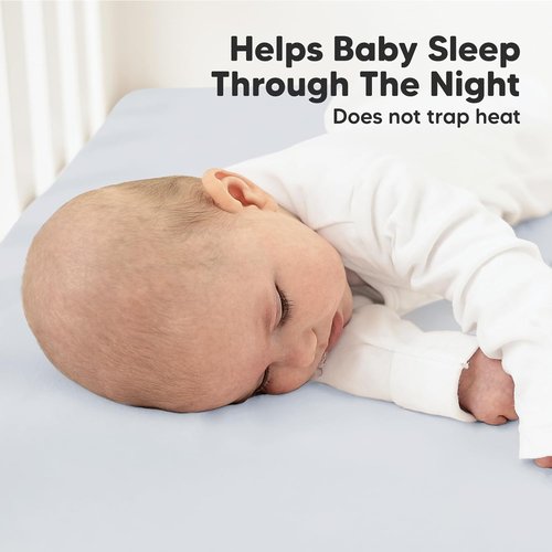 KeaBabies Organic Crib Sheets - 2-Pack Fitted Jersey Cotton for Baby Bed | Soft, Breathable & Cute Prints (Cove)