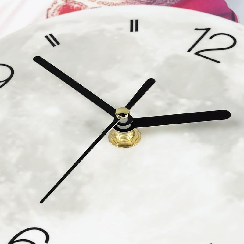 Variation: Red FLEBLE Jesus Wall Clock - 13x23 Inch, Silent Battery-Operated