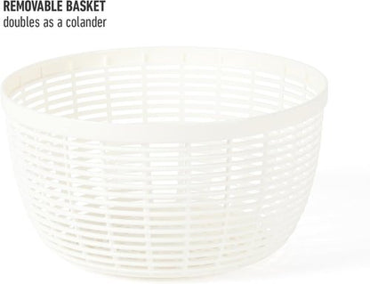Calphalon Aero 6.3 Qt Stainless Steel Salad Spinner - Efficient Fruit & Vegetable Washer | Easy Straining