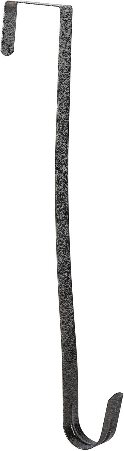 Sattiyrch Wreath Hanger - 12" Steel Over The Door Hook in Textured Bronze for Front Door Decor