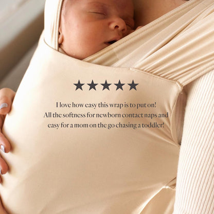 WildBird Newborn Baby Carrier - Aerial Buckle Wrap with Soft Fabric & Head Support | 0-6 Months, Sparrow