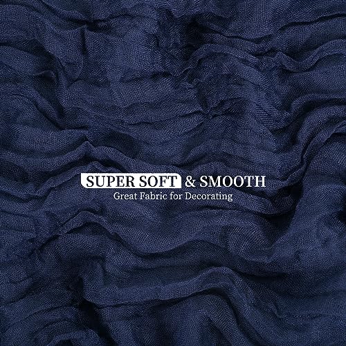 Navy Blue Cheesecloth Table Runner 20 Pack - 10ft Rustic Wedding Party Decor