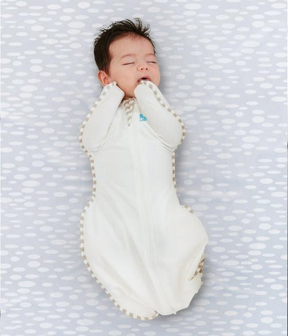Love To Dream Organic Swaddle - Baby Sleep Sack for Newborns | Self-Soothing Design, 1.0 Tog, Small (5-8.5 lbs), Cream