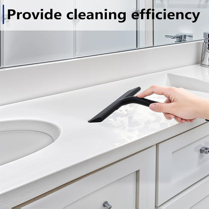Skiennix Shower Squeegee - Stainless Steel Glass Cleaner with Silicone Blade & No-Drill Hook