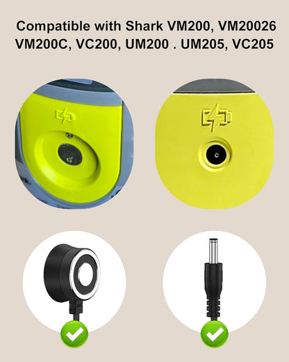 Skiennix Magnetic Charger for Shark VM252 | Compatible with VM252C & QM250 Cordless Vacuum Mop