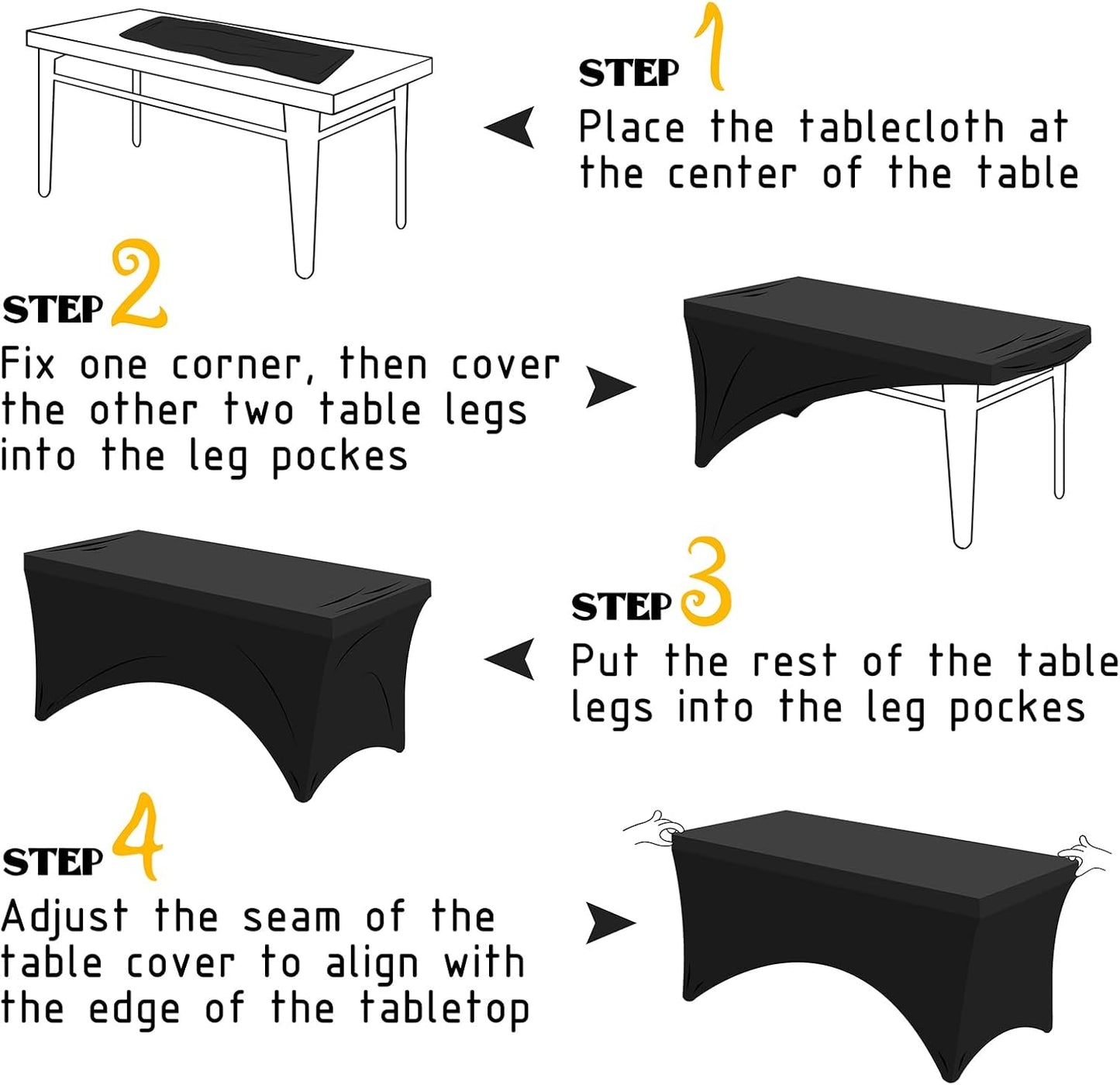 Skiennix Pink 4FT Spandex Tablecloth - Fitted, Washable, Wrinkle-Free Cover for Weddings & Events
