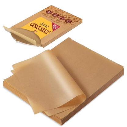 Katbite 300 Sheets 12x16 In Parchment Paper, Heavy Duty Baking Paper, Unbleached Non-stick Sheets for Air Fryer, Grilling, Steaming Cooking Bread Cake and Wrapping Foods