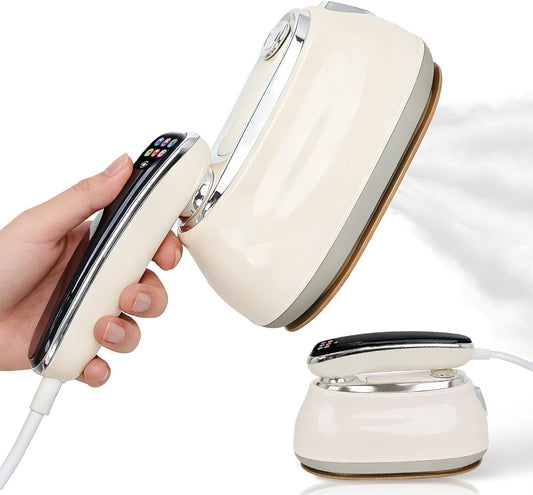 Skiennix 2-in-1 Garment Steamer - 1200W Handheld Clothes Steamer with LED Display & 15s Heat-Up