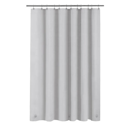 Barossa Design Extra Long Shower Curtain Liner with 3 Magnets - 72" x 84" XL, Waterproof PEVA Lightweight Shower Liner for Bathroom, PVC Free, Metal Grommets - Silver Gray, 72x84