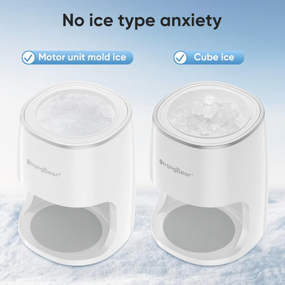 StrongBear Snow Cone Machine - Electric Ice Shaver for Kids' Parties | Perfect Kitchen Gift - White