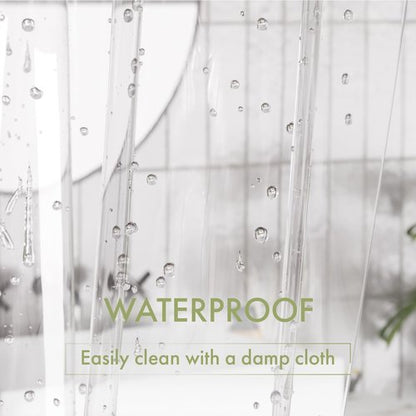 AmazerBath Shower Curtain Liner, 48x72 Clear Shower Curtain Liner, Waterproof Plastic Shower Liner, Cute Lightweight PEVA Shower Curtain for Bathroom with 2 Magnets and 8 Rustproof Metal Grommets