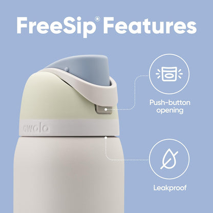 Owala FreeSip Insulated Stainless Steel Water Bottle - 32 oz BPA-Free | Perfect for Sports & Travel, Iced Breeze