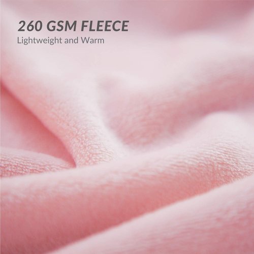Bedsure GentleSoft Fleece Blanket - King Size Pink Plush Throw, Soft & Lightweight, 108x90 Inches
