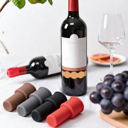 9-Pack Silicone Wine Stoppers to Keep Sparkling Wine Fresh, Beer & Champagne Stoppers (Random Colors)