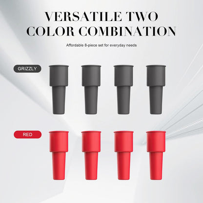 Wine Stopper 8 Pack, Silicone Wine Bottle Stoppers for Wine Bottles and Sparkling Wine, Reusable Leak Resistant Bottle Sealer Caps for Beer, Soda, and Beverage Bottles