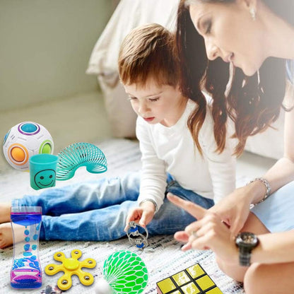 Scientoy Fidget Toy Set - 35 Pcs Sensory Toys for Stress Relief | Ideal for ADD, OCD, Autism & Anxiety
