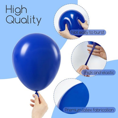 Awenztech Royal Blue Balloon Arch Kit - 120 Pcs of Latex Balloons in 5-18 Inch Sizes for Parties & Events