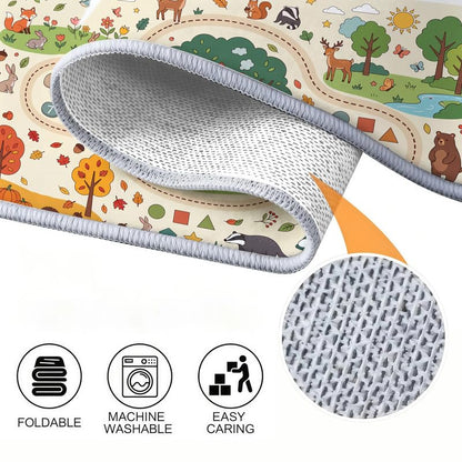 Tree House Learning Rug 3x5 ft - Kids Bedroom Educational Play Mat with Forest Design - Variation of THIS listing