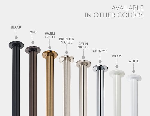 Ivilon Tension Curtain Rod - Spring Tension Rod for Windows or Shower, 24 to 36 Inch. Warm Gold