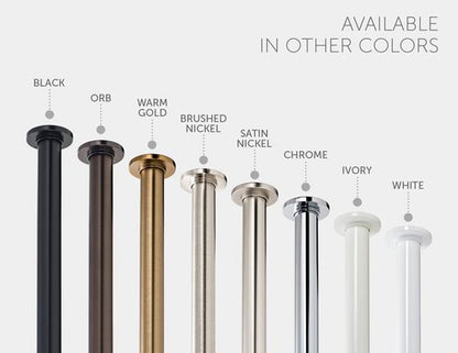 Ivilon Tension Curtain Rod - Spring Tension Rod for Windows or Shower, 24 to 36 Inch. Warm Gold