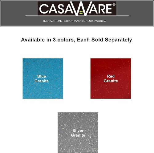 CasaWare Large Flat Baking Cookie Sheet - 12.5 x 14-Inch with 1.5-Inch Handle | Ceramic Non-Stick Coating in Blue Granite