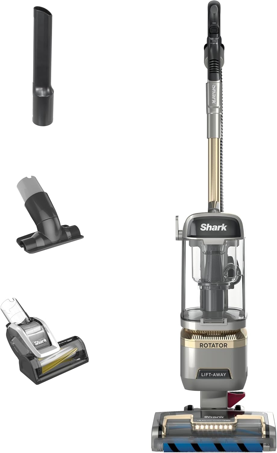 Shark Upright Vacuum Cleaner - Rotator Lift-Away with No Hair Wrap & HEPA Filter | Lightweight, Bagless, Silver
