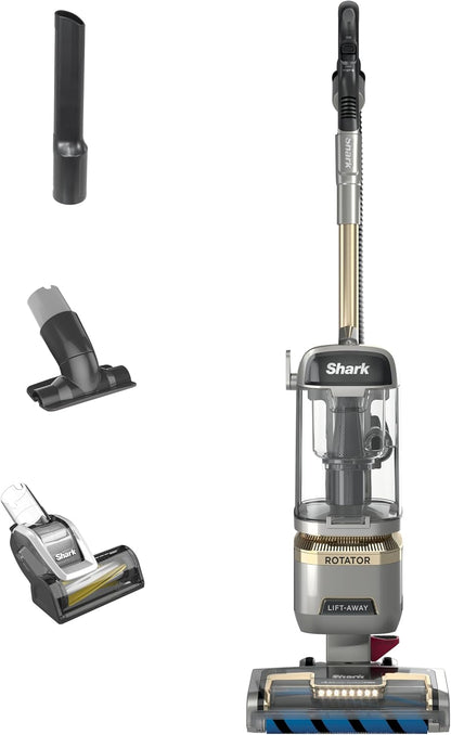 Shark Upright Vacuum Cleaner - Rotator Lift-Away with No Hair Wrap & HEPA Filter | Lightweight, Bagless, Silver