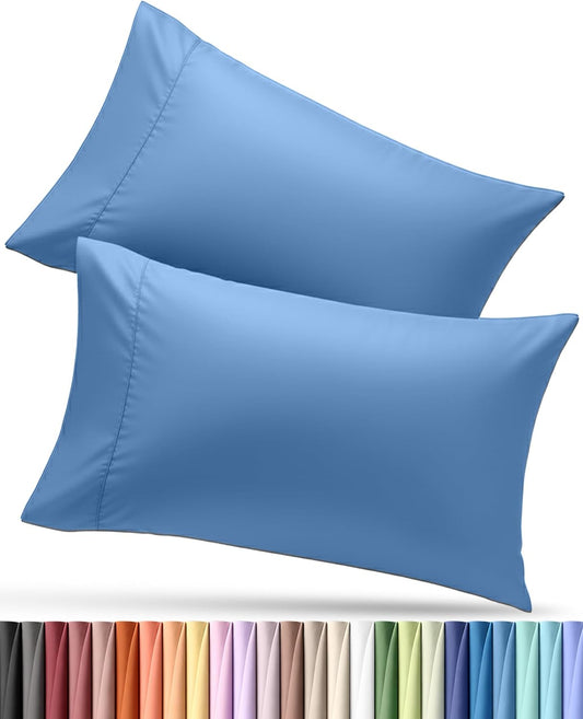 Utopia Bedding Pillow Cases - Soft Brushed Microfiber 2-Pack | Oeko-TEX Certified, 20x26 Inches (Dutch Blue)