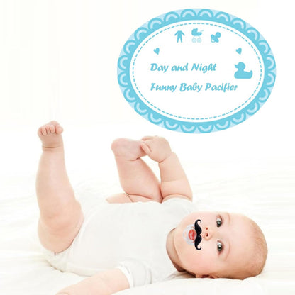 ROBBEAR Funny Baby Pacifier - Cute Mustache Vampire Binky | BPA-Free Silicone for Infants 0-36 Months